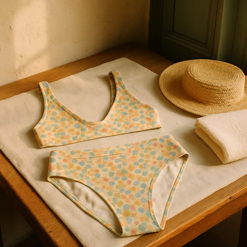 Bikini Taille Haute photographié dans l'atelier Verso Paris · atelier Verso · d'après produit · porté femme