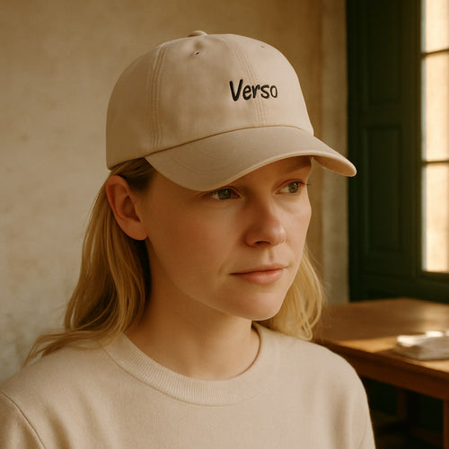 Casquette Camionneur Garment-Washed Baseball Cap photographié dans l'atelier Verso Paris · atelier Verso · d'après produit · porté femme