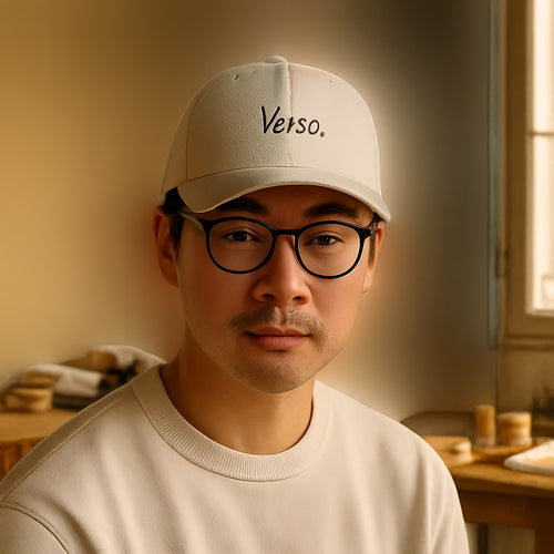 Casquette Structurée photographié dans l'atelier Verso Paris · atelier Verso · d'après produit · porté homme