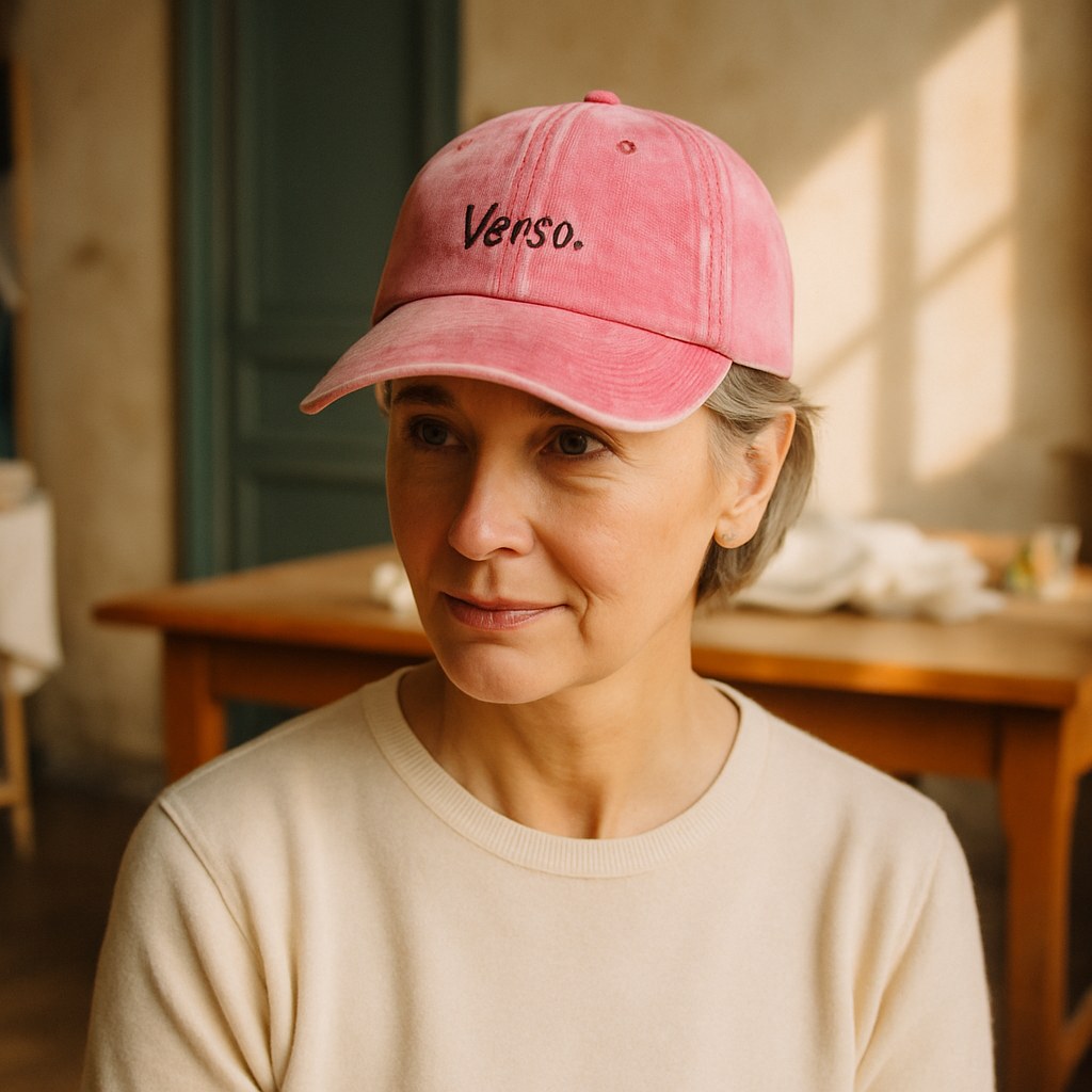 Casquette Vintage photographié dans l'atelier Verso Paris · atelier Verso · d'après produit · porté femme