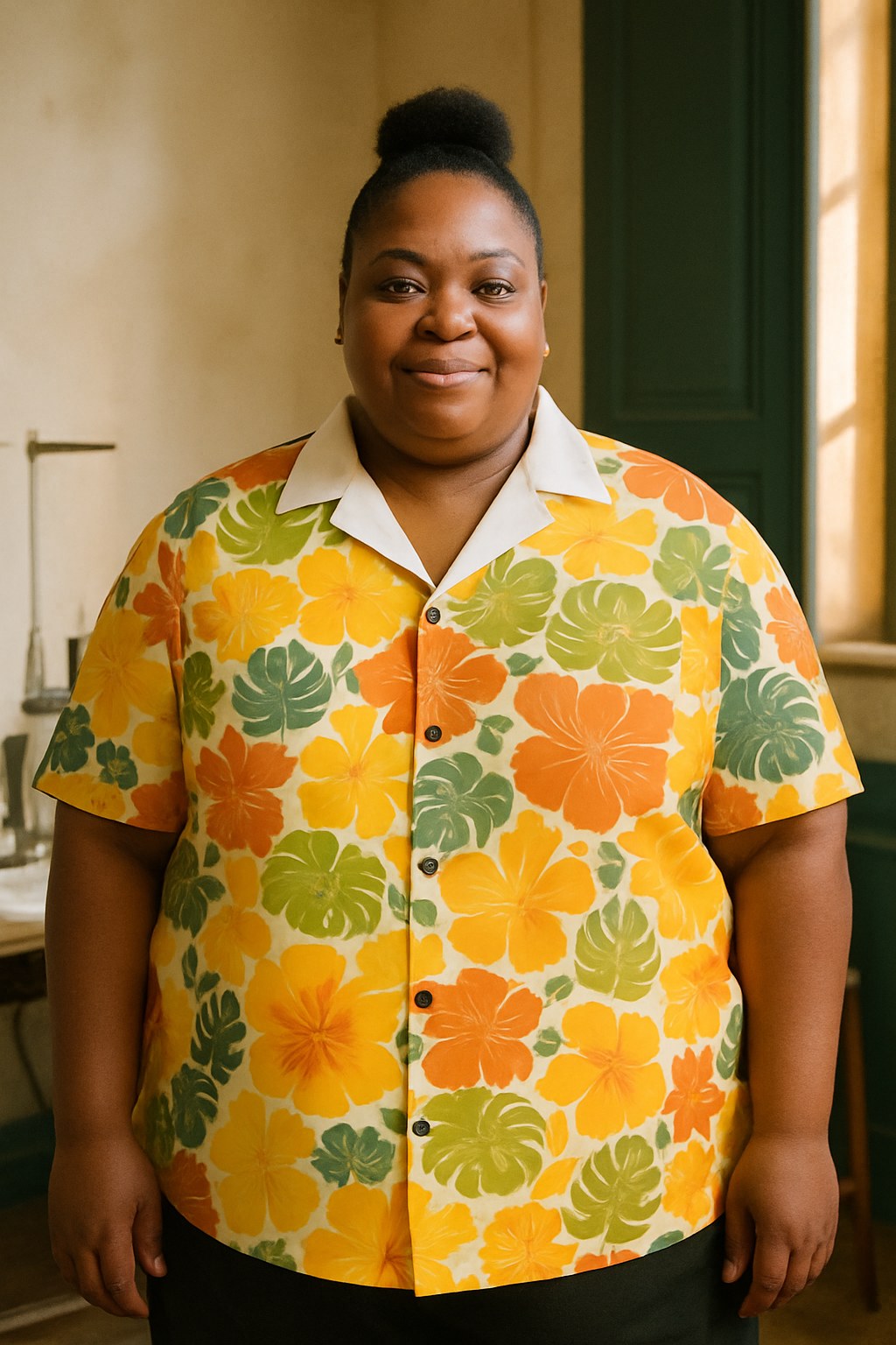 Chemise porté en grande taille, Verso Paris · mannequin grande taille
