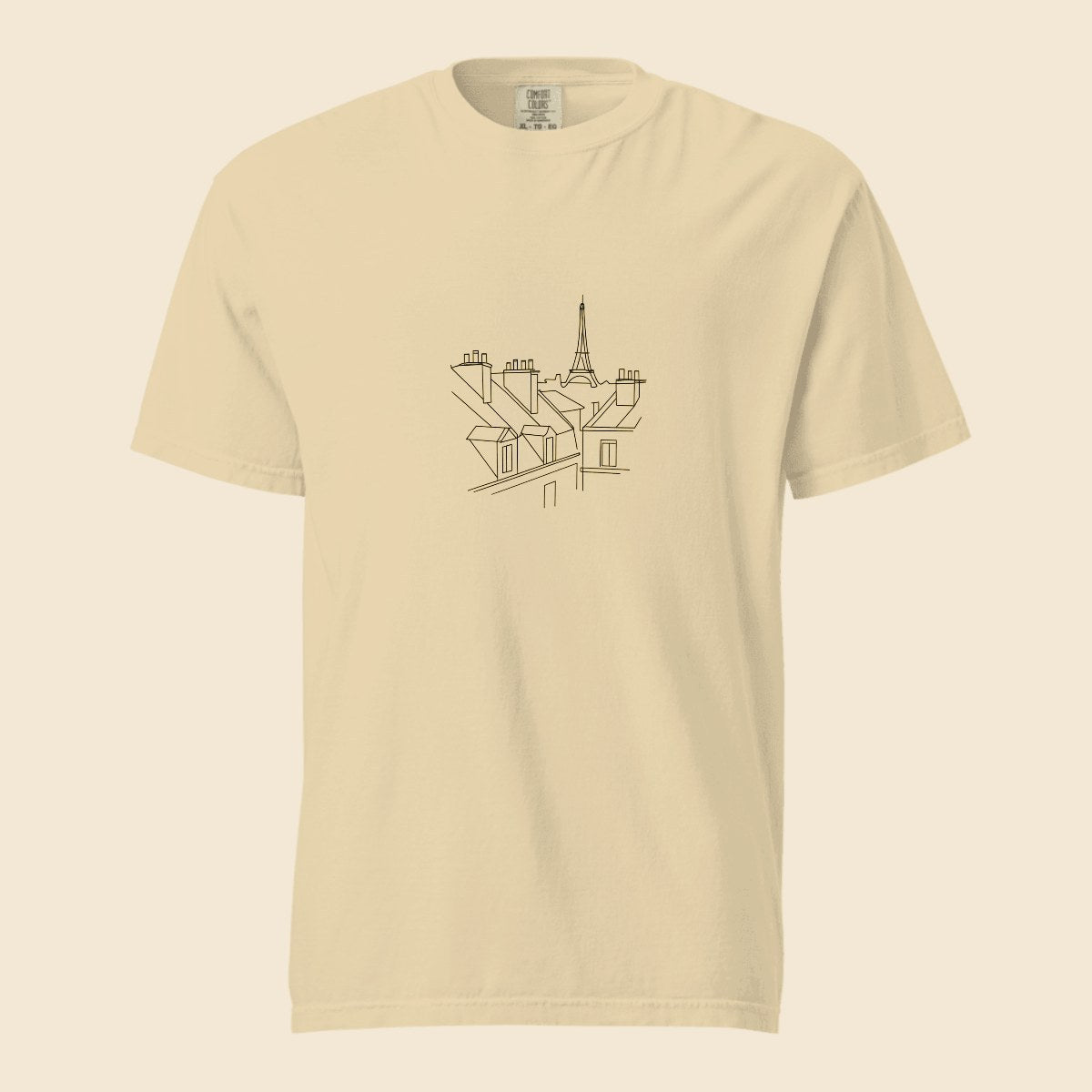 Heavyweight Tee personnalisé avec une illustration créée par l’IA, Verso Paris · exemple illustration IA