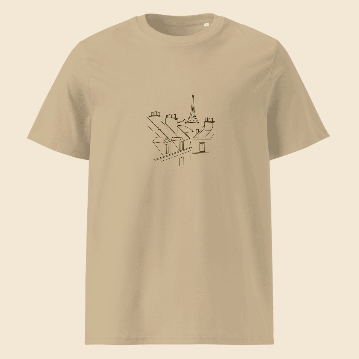 Organic Tee personnalisé avec une illustration créée par l’IA, Verso Paris · exemple illustration IA