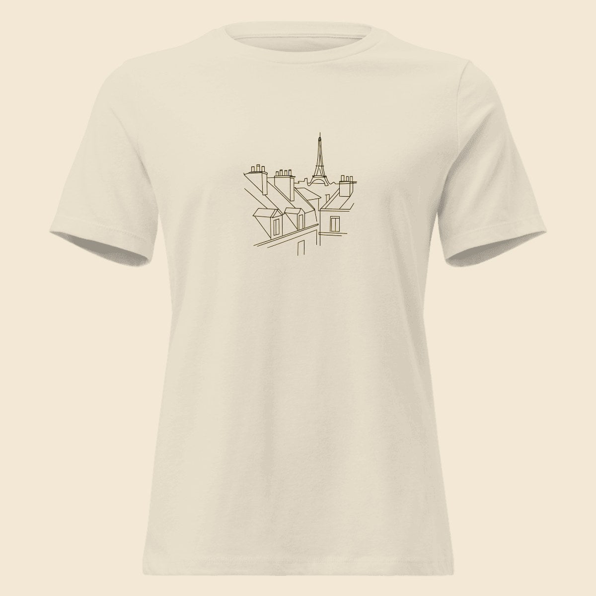 Tee Femme Relaxed personnalisé avec une illustration créée par l’IA, Verso Paris · exemple illustration IA