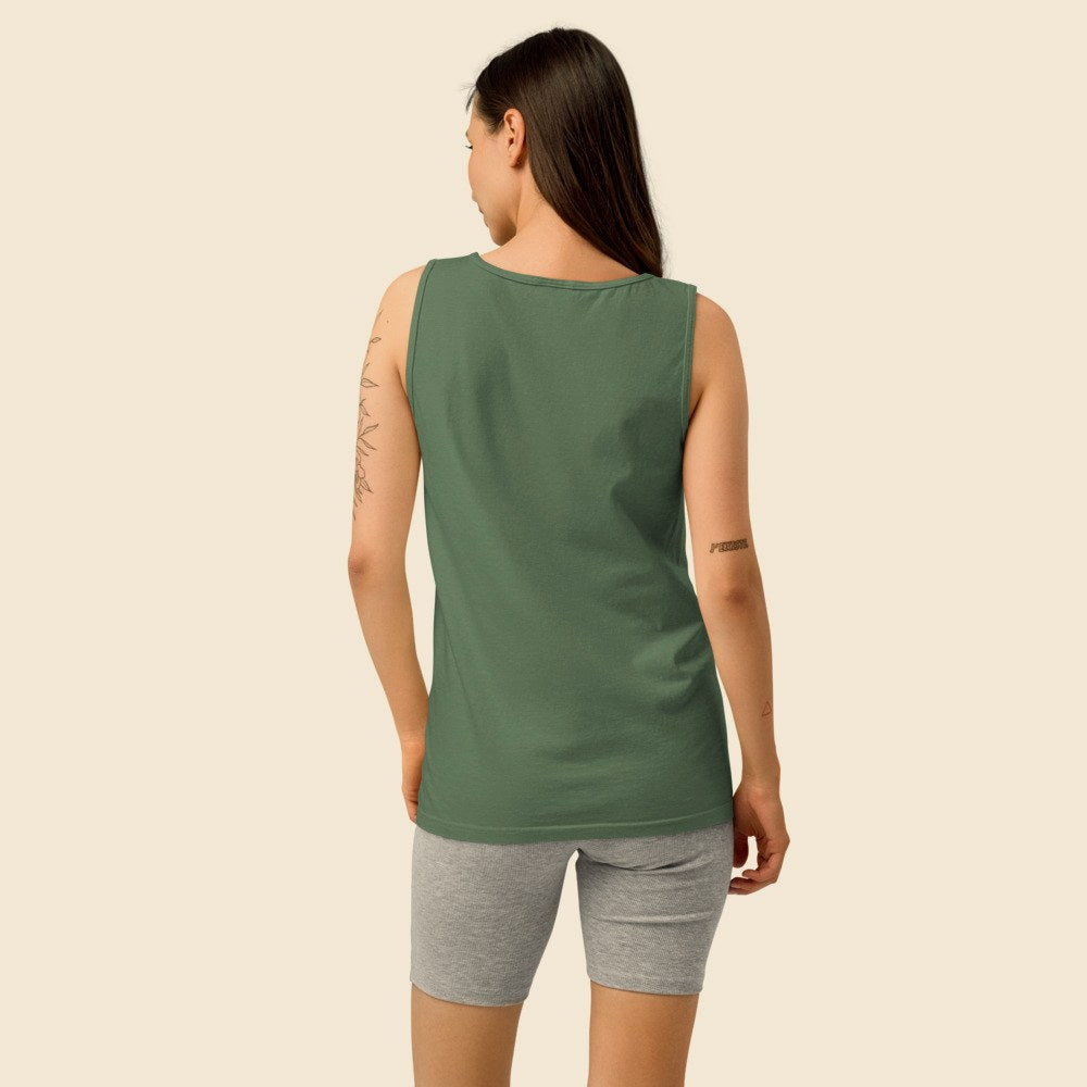 Débardeur Col Rond porté par une femme, Verso Paris · mannequin femme · dos