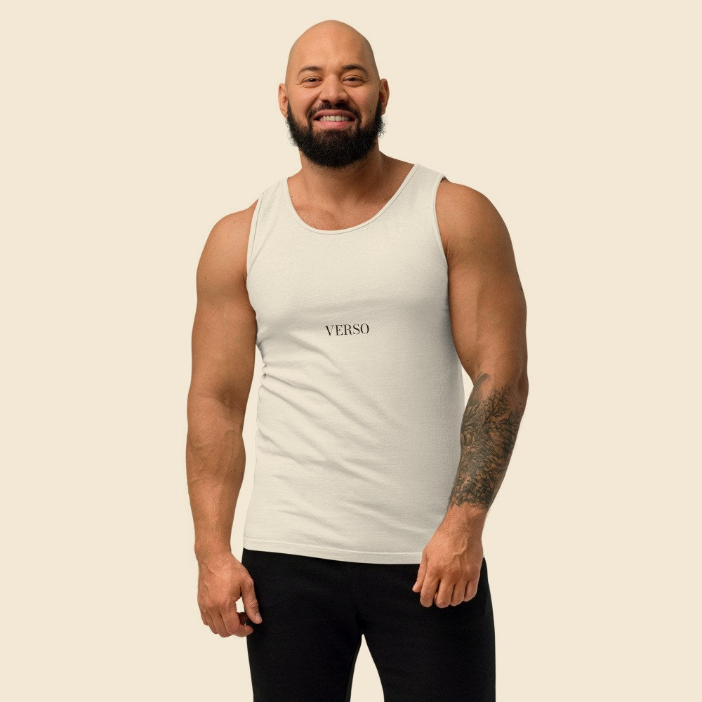 Débardeur Col Rond porté par un homme, Verso Paris · mannequin homme