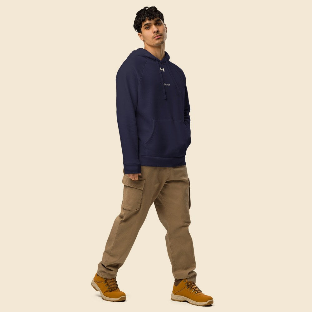 Hoodie Fleece Homme porté par un homme, Verso Paris · mannequin homme