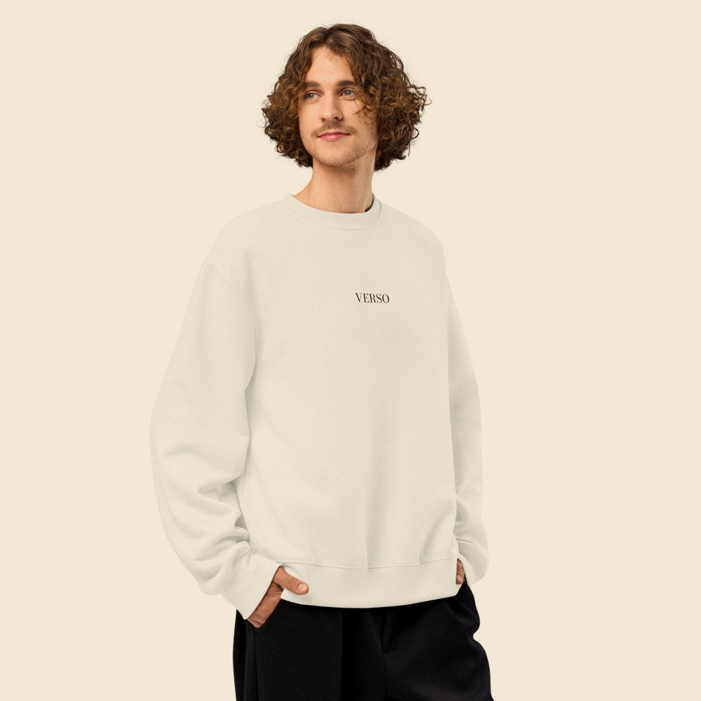 Sweat Oversize Heavyweight porté par un homme, Verso Paris · mannequin homme