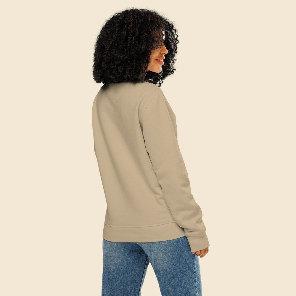 Sweat Bio Roller porté par une femme, Verso Paris · mannequin femme · dos