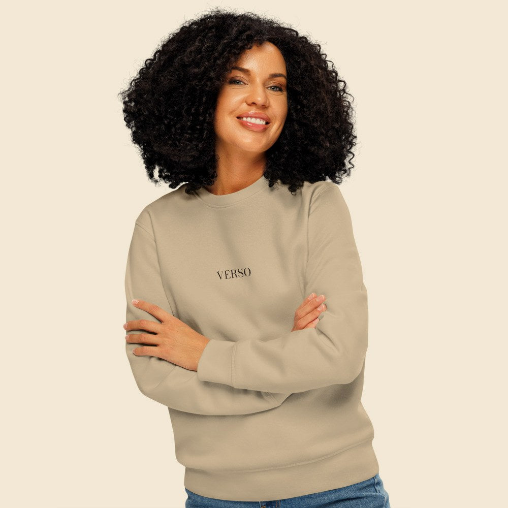 Sweat Bio Roller porté par une femme, Verso Paris · mannequin femme