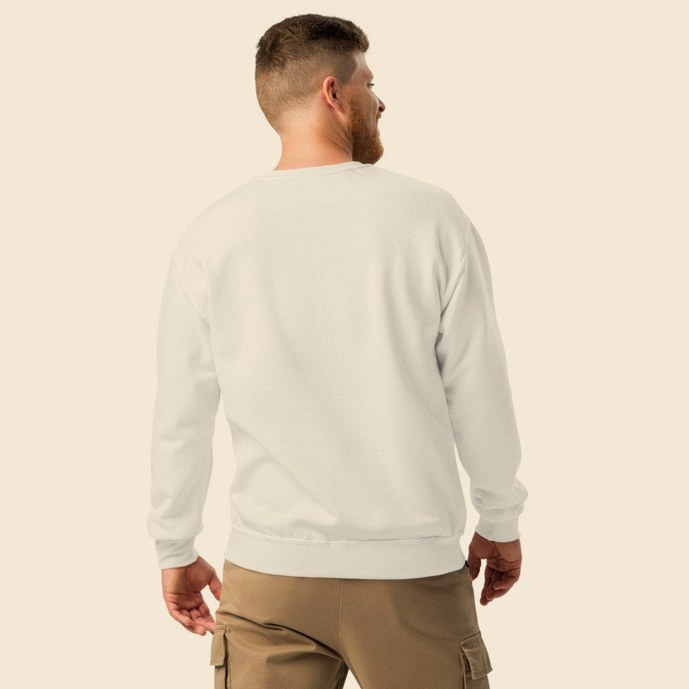 Sweatshirt Col Rond Jerzees 562MR porté par un homme, Verso Paris · mannequin homme · dos