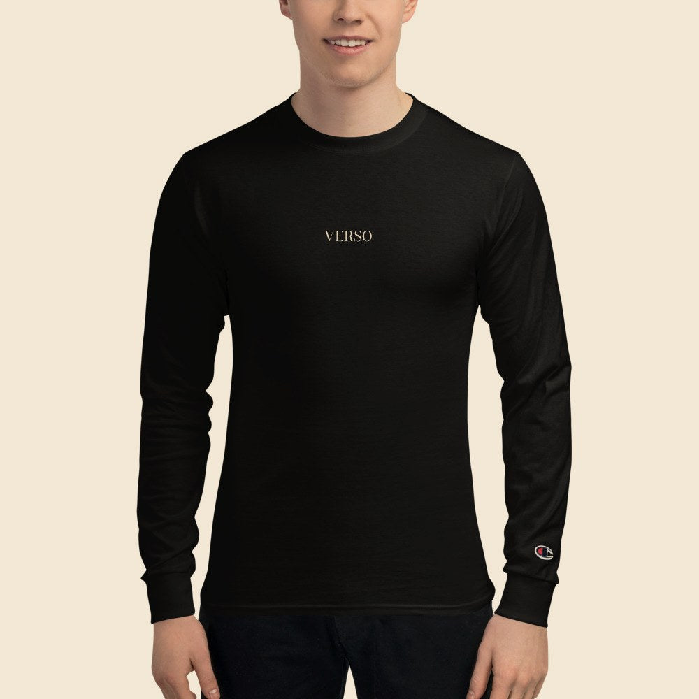 Tee Jersey Manches Longues porté par un homme, Verso Paris · mannequin homme
