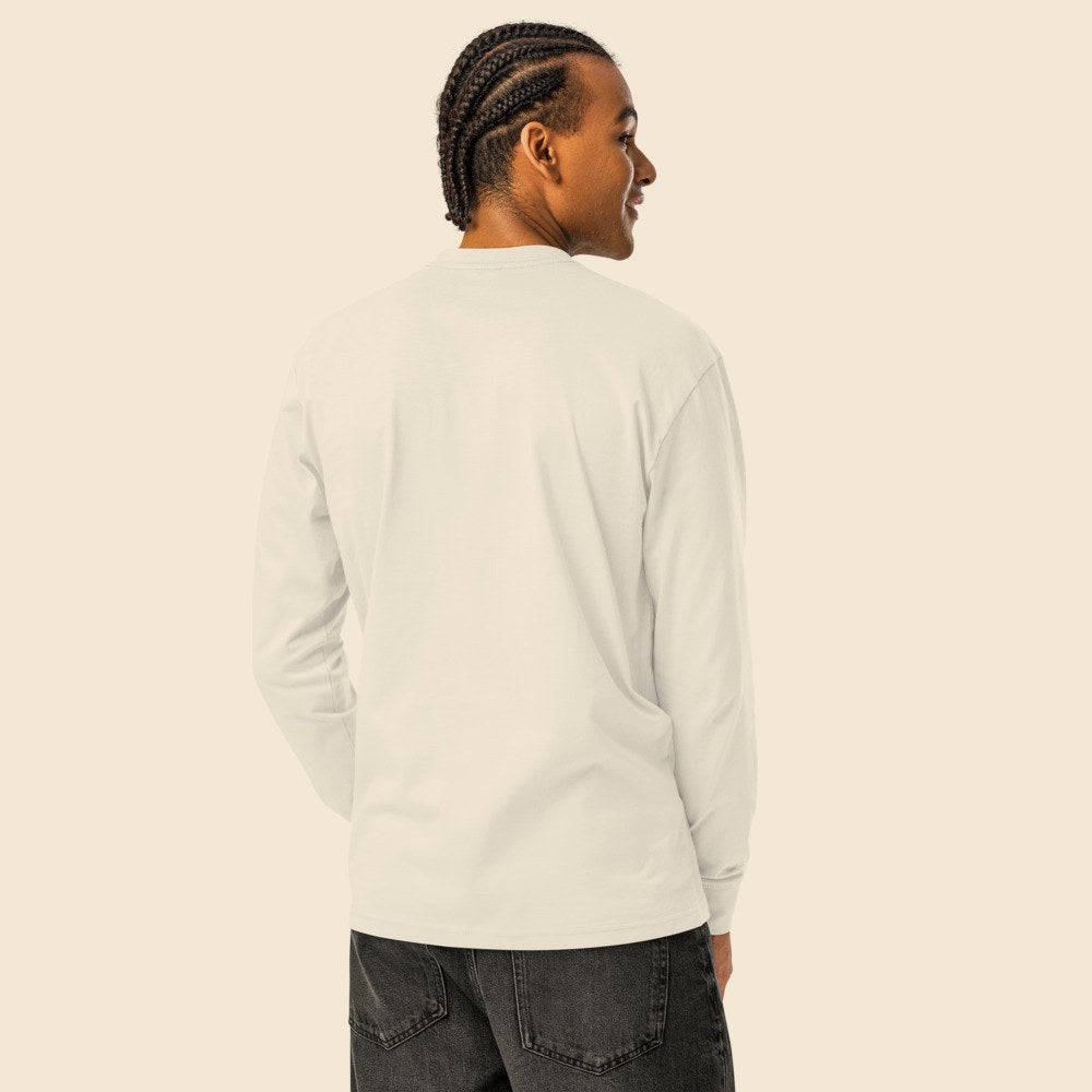 Tee Manches Longues Lourd porté par un homme, Verso Paris · mannequin homme · dos