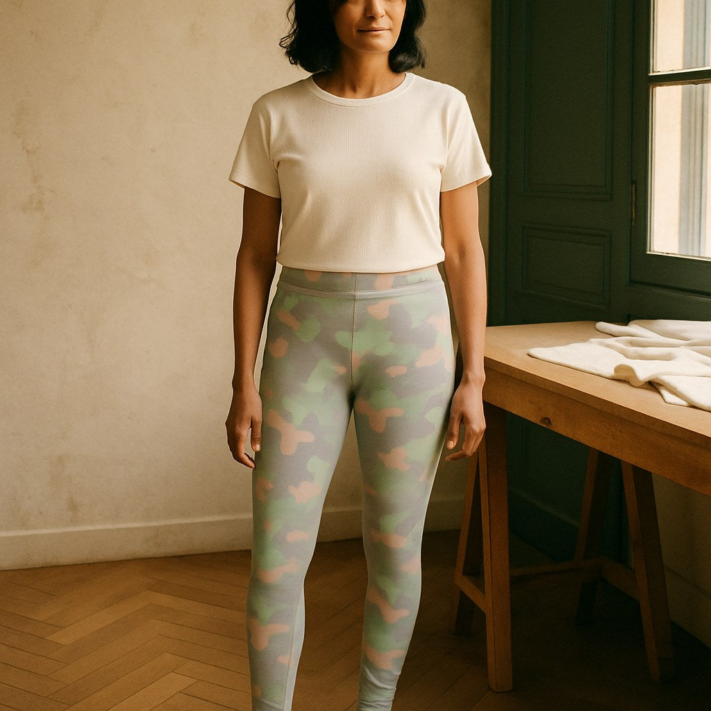 Legging Homme photographié dans l'atelier Verso Paris · atelier Verso · d'après produit · porté femme