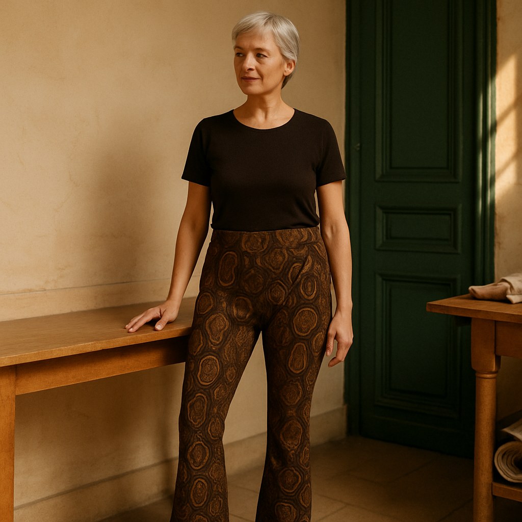 Leggings Évasés photographié dans l'atelier Verso Paris · atelier Verso · d'après produit · porté femme