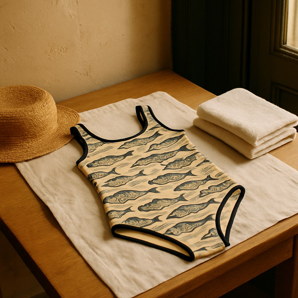 Maillot de Bain Enfant photographié dans l'atelier Verso Paris · atelier Verso · d'après produit · porté femme