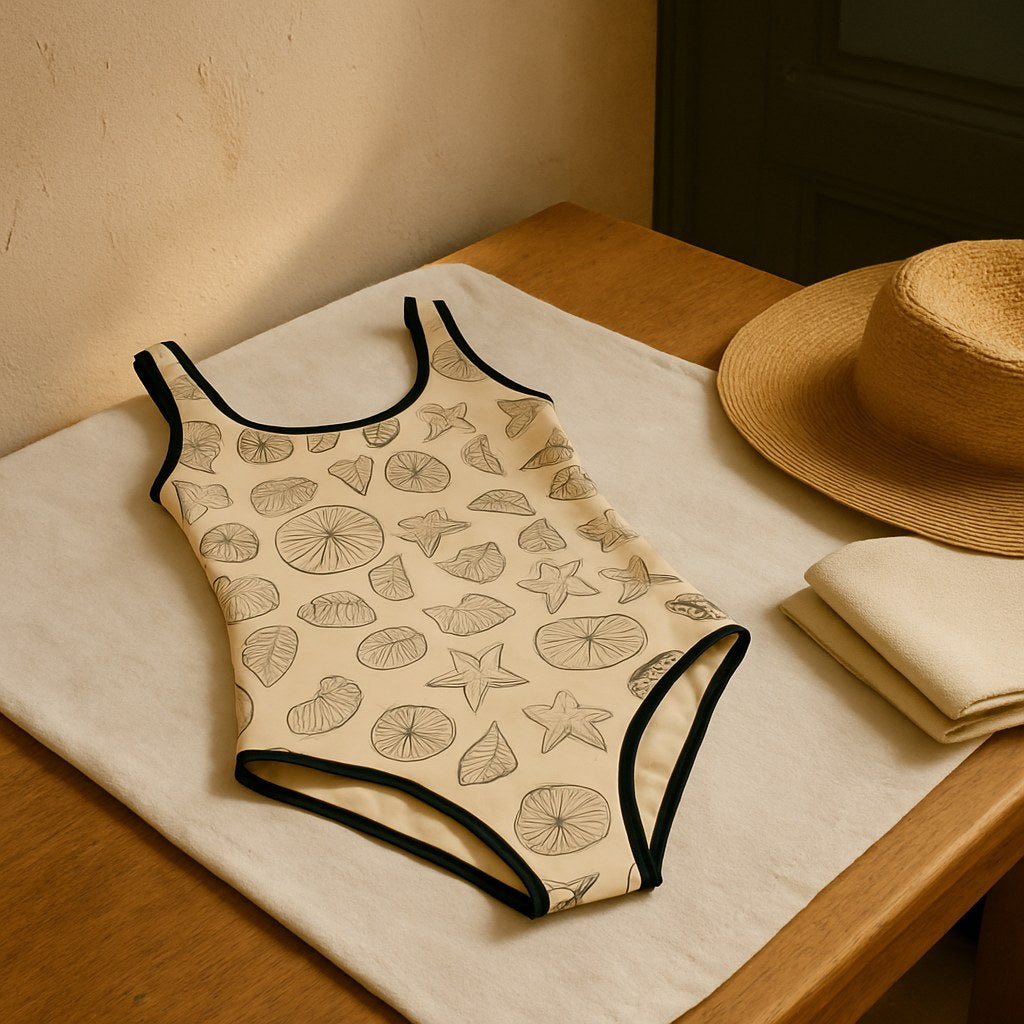 Maillot de Bain Junior photographié dans l'atelier Verso Paris · atelier Verso · d'après produit · porté femme