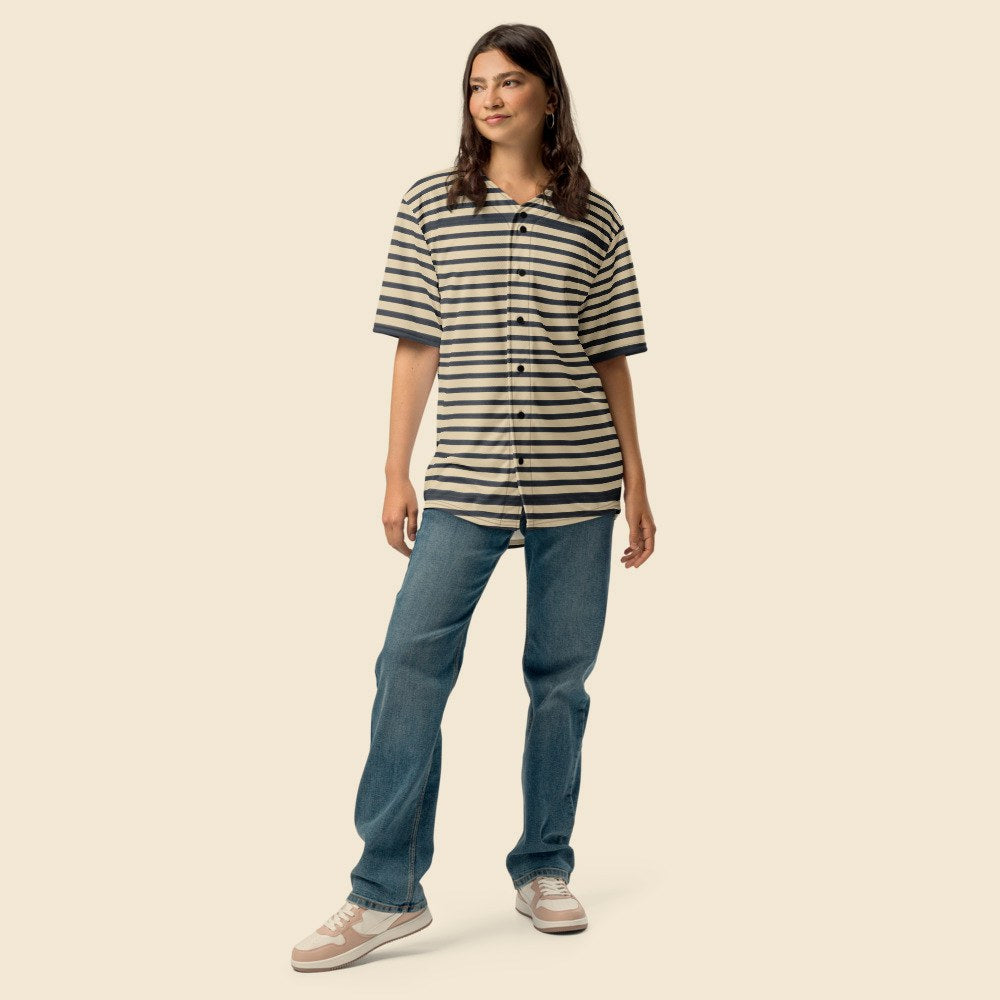 Maillot de Baseball porté, Verso Paris · mannequin femme