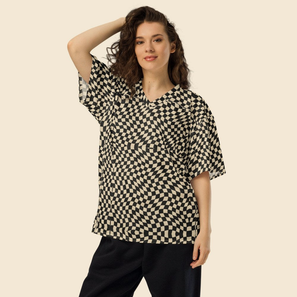 Maillot de Football Américain porté, Verso Paris · mannequin femme