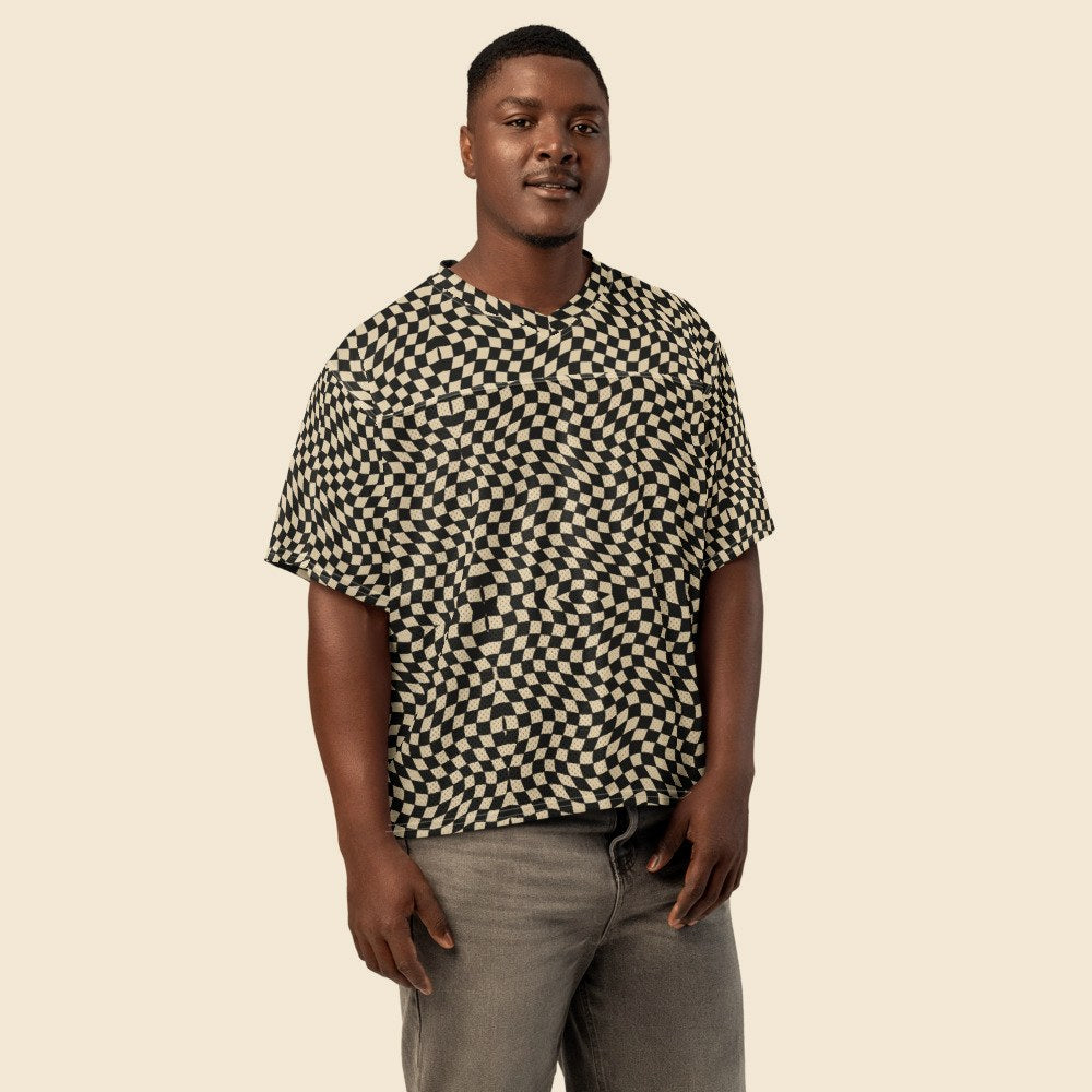 Maillot de Foot Boxy porté, Verso Paris · mannequin homme