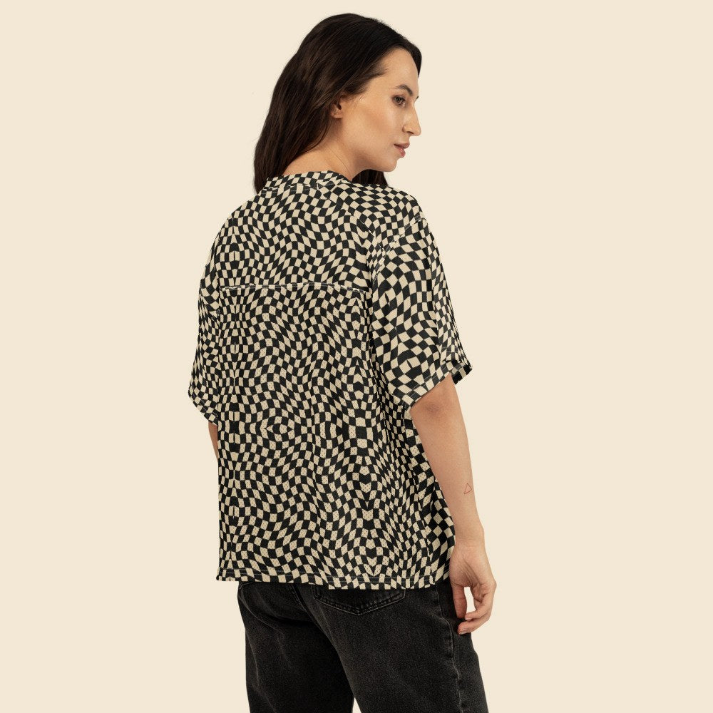 Maillot de Foot Boxy porté, Verso Paris · mannequin femme · dos