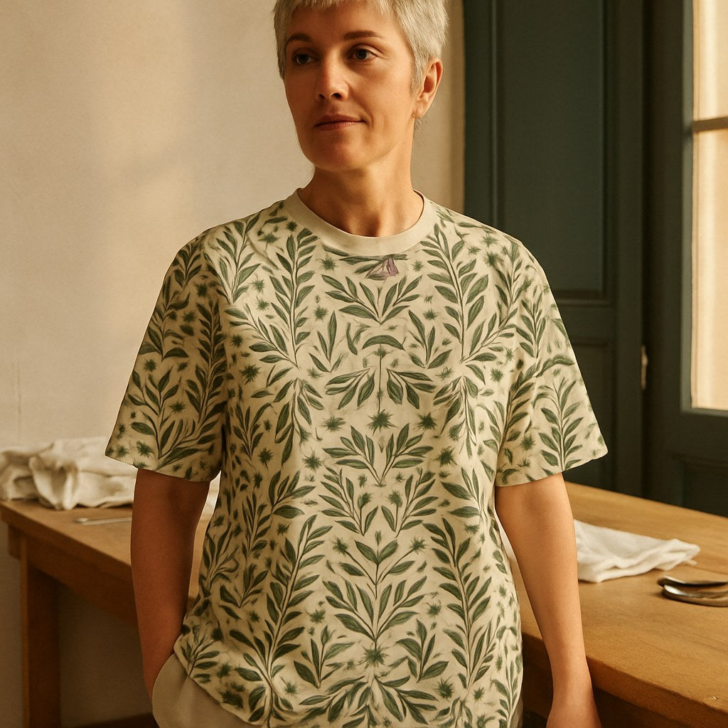 Oversized Tee photographié dans l'atelier Verso Paris · atelier Verso · d'après produit · porté femme