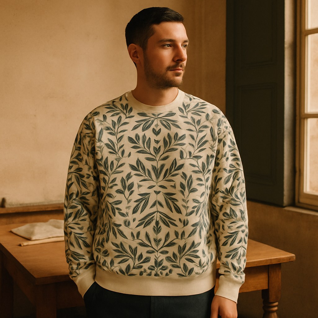 Oversized Sweat photographié dans l'atelier Verso Paris · atelier Verso · d'après produit · porté homme
