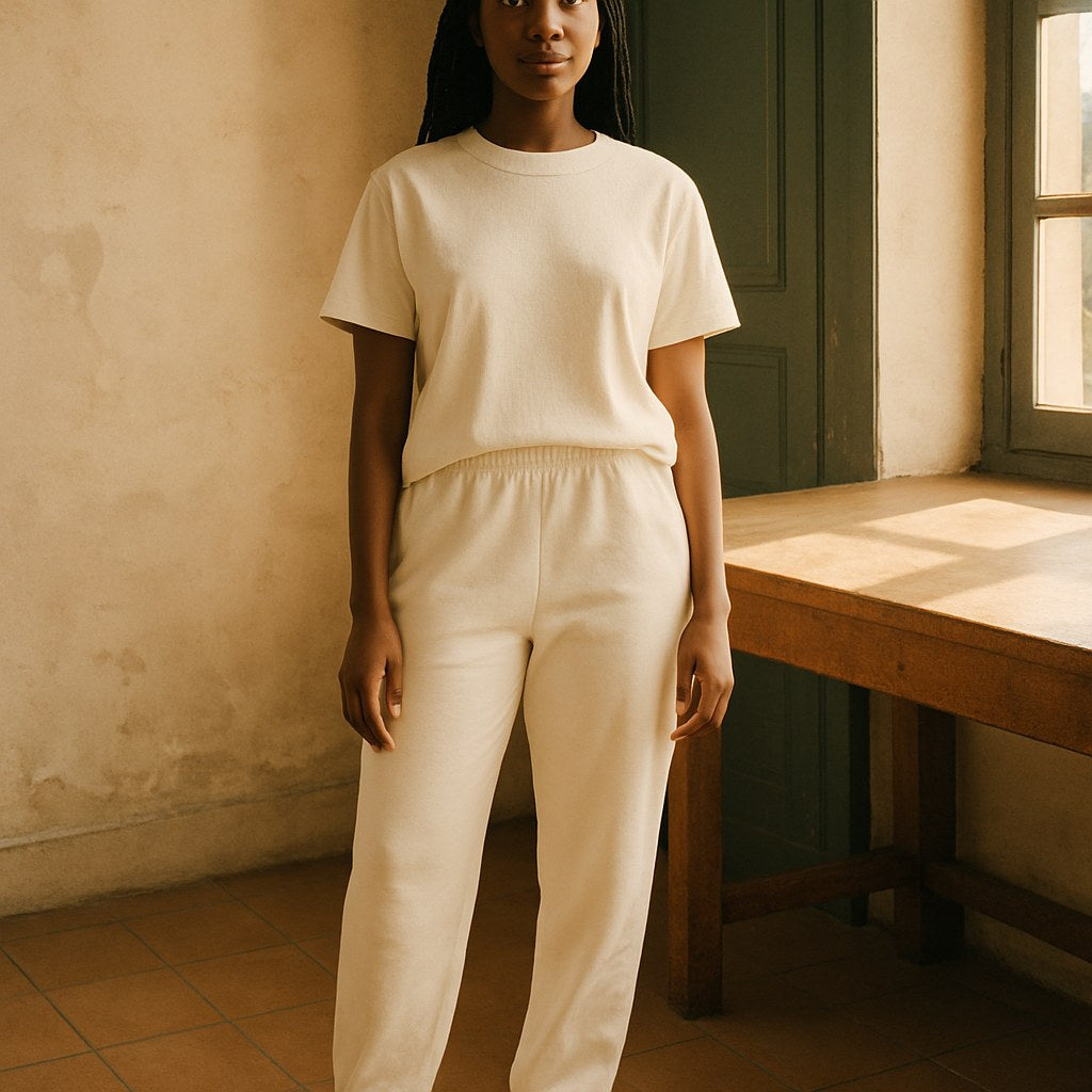 Pantalon Urban photographié dans l'atelier Verso Paris · atelier Verso · d'après produit · porté femme