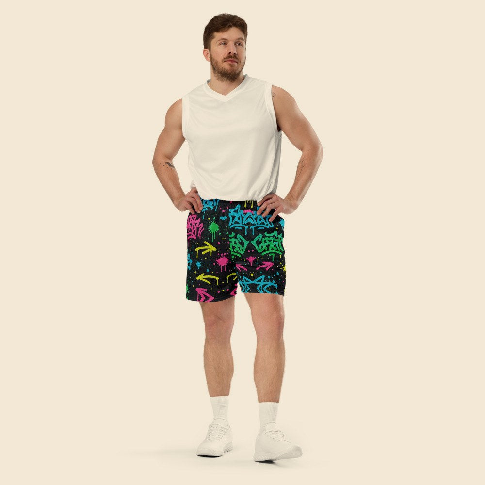 Short Mesh porté, Verso Paris · mannequin homme