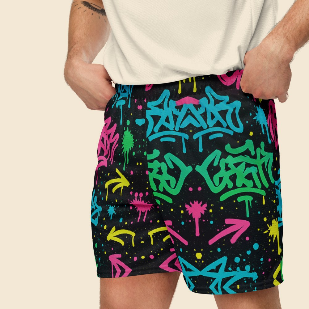Short Mesh porté, Verso Paris · mannequin homme