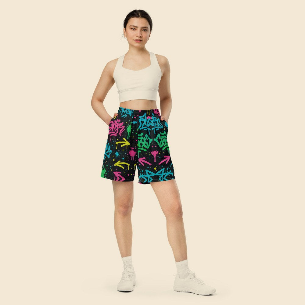 Short Mesh porté, Verso Paris · mannequin femme