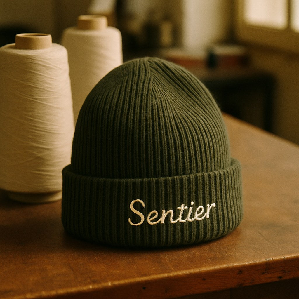 Bonnet photographié dans l'atelier Verso Paris · atelier Verso