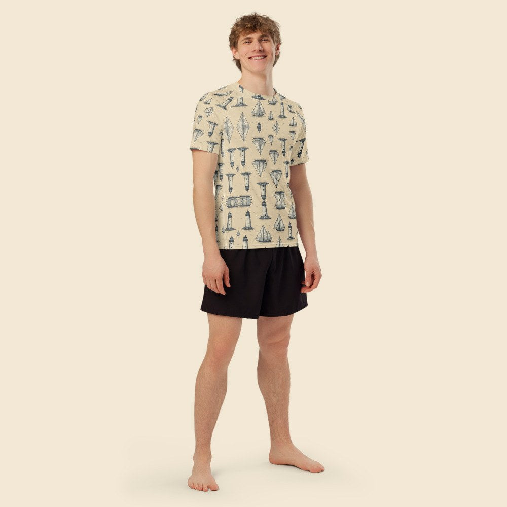 Top de Surf Manches Courtes porté, Verso Paris · mannequin homme