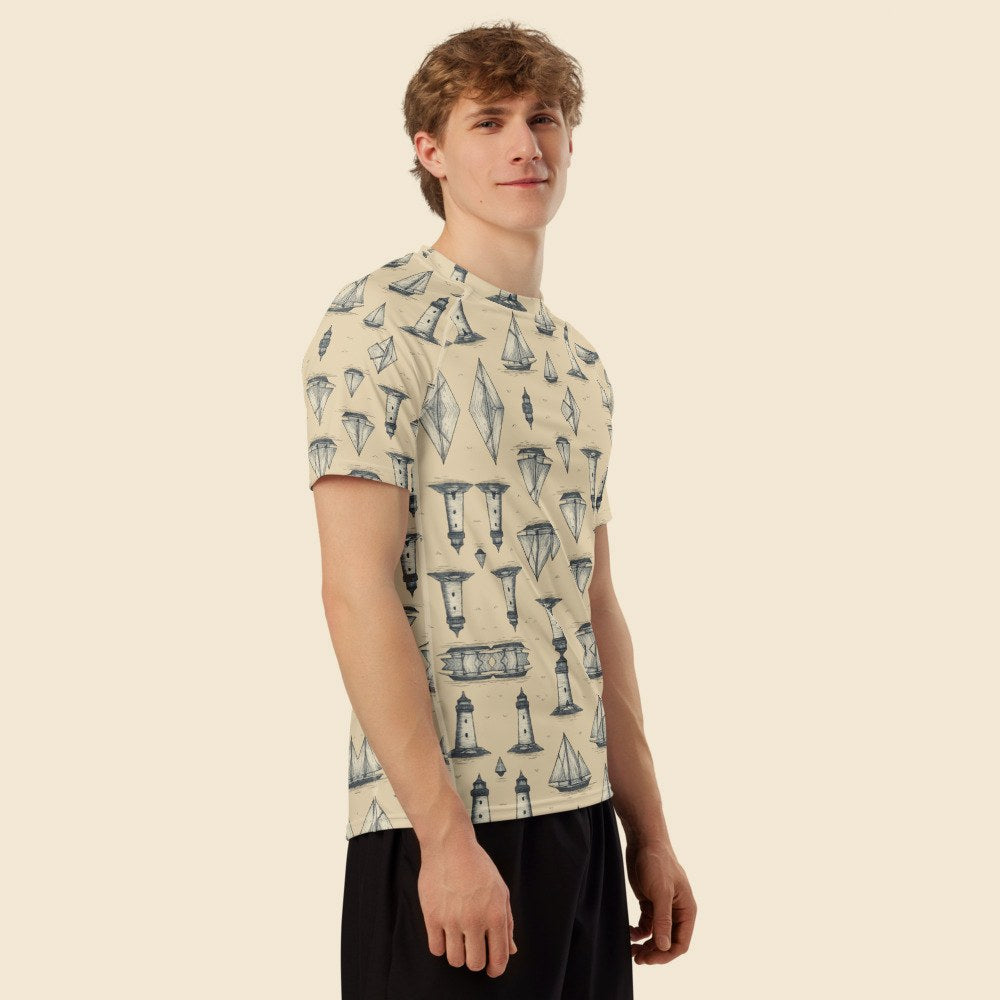 Top de Surf Manches Courtes porté, Verso Paris · mannequin homme
