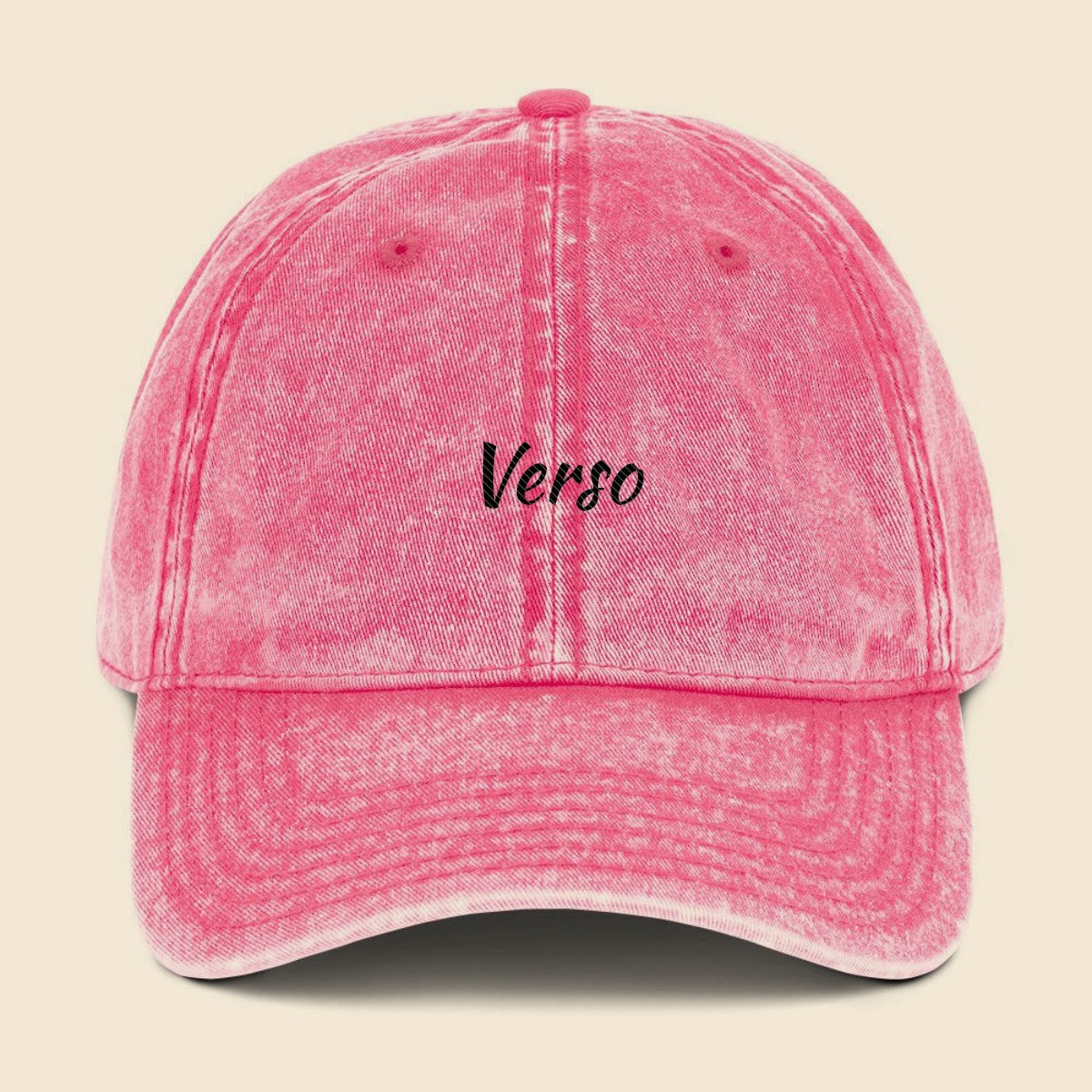 casquette-vintage-studio · exemple Rose · logo Verso