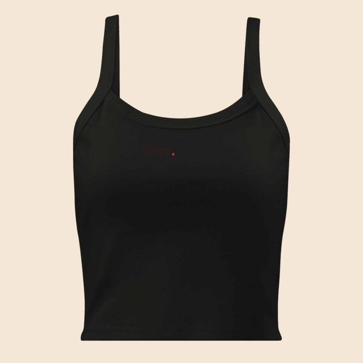 women-rib-tank-studio · exemple Noir chiné · logo Verso