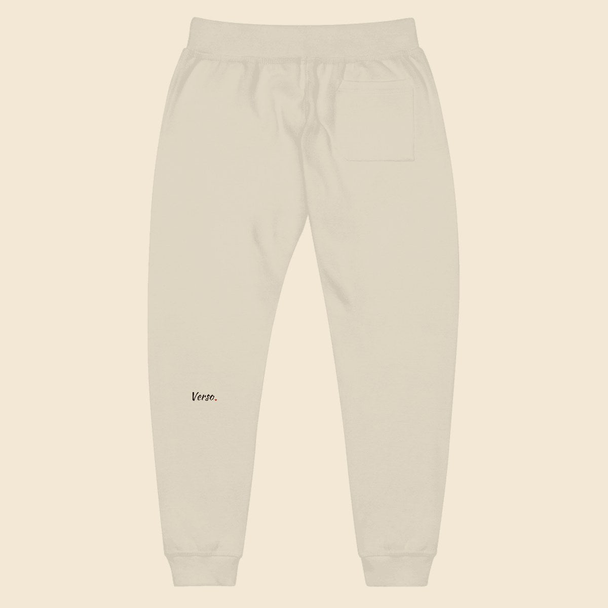 Pantalon Fleece personnalisable, coloris Blanc, Verso Paris · exemple Blanc · logo Verso