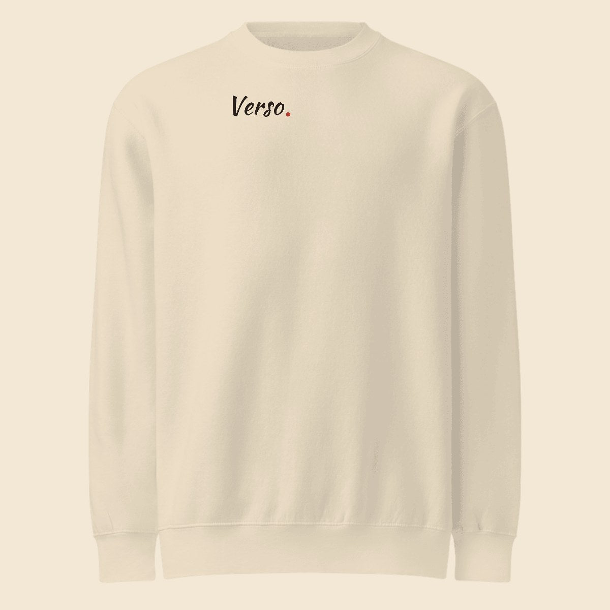 sweatshirt-col-rond-lane-seven-ls14004-studio · exemple Oatmeal chiné · logo Verso