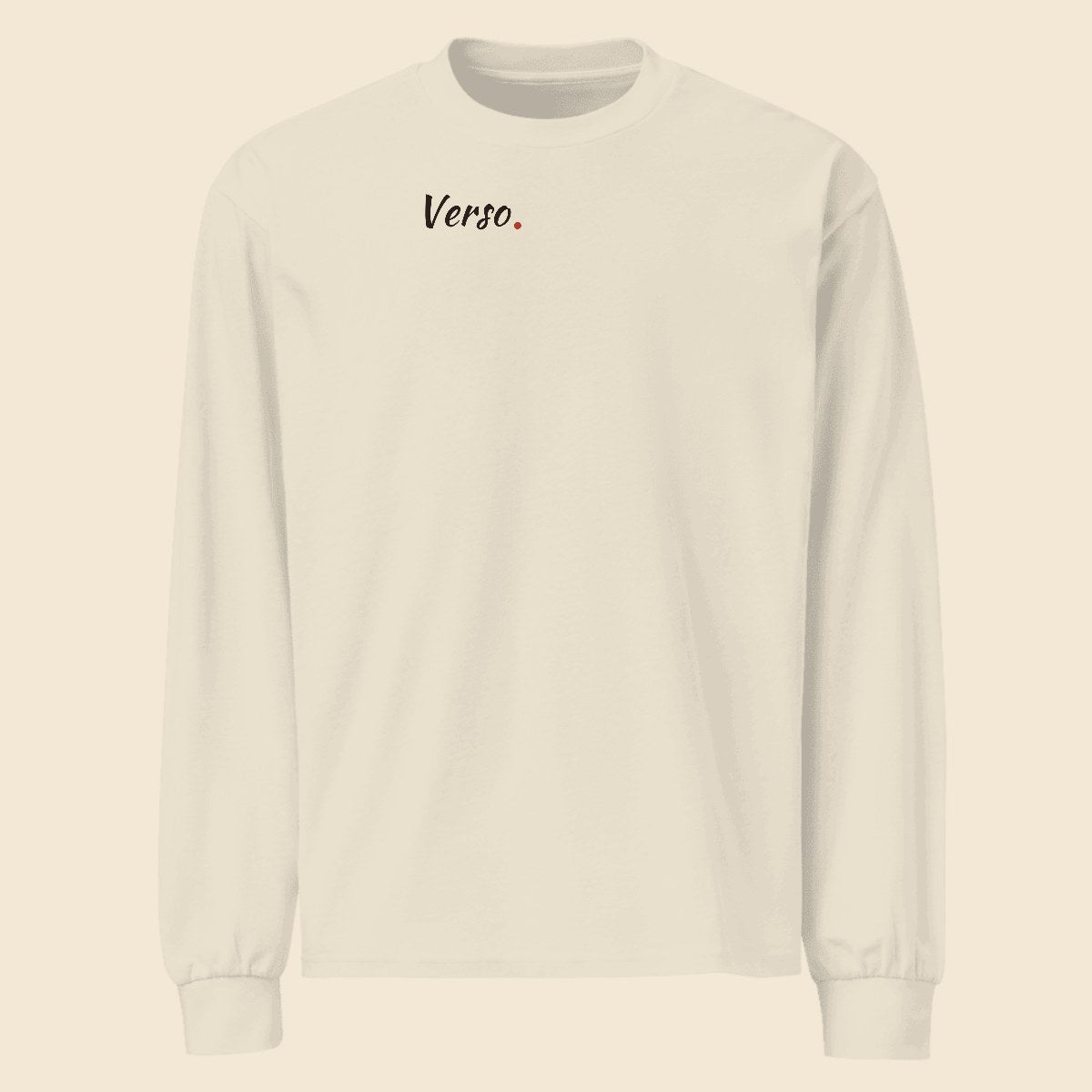 Tee Longue Manches Premium personnalisable, coloris Blanc, Verso Paris · exemple Blanc · logo Verso