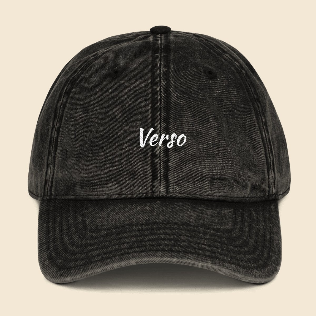 casquette-vintage-studio · exemple Noir · logo Verso