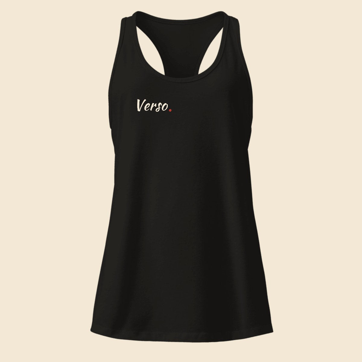women-racerback-studio · exemple Noir · logo Verso