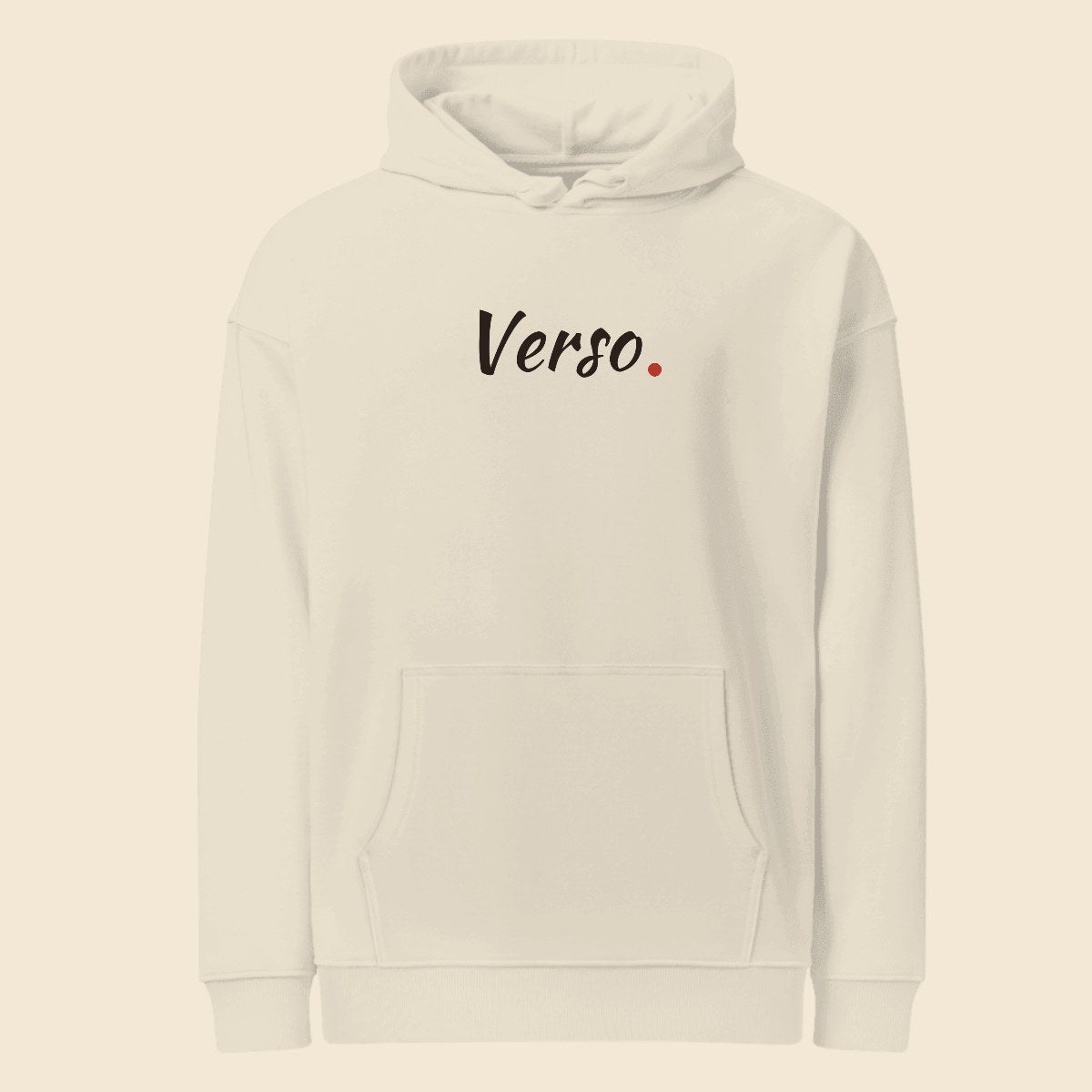 Hoodie Slammer 2.0 personnalisable, coloris Blanc, Verso Paris · exemple Blanc · logo Verso