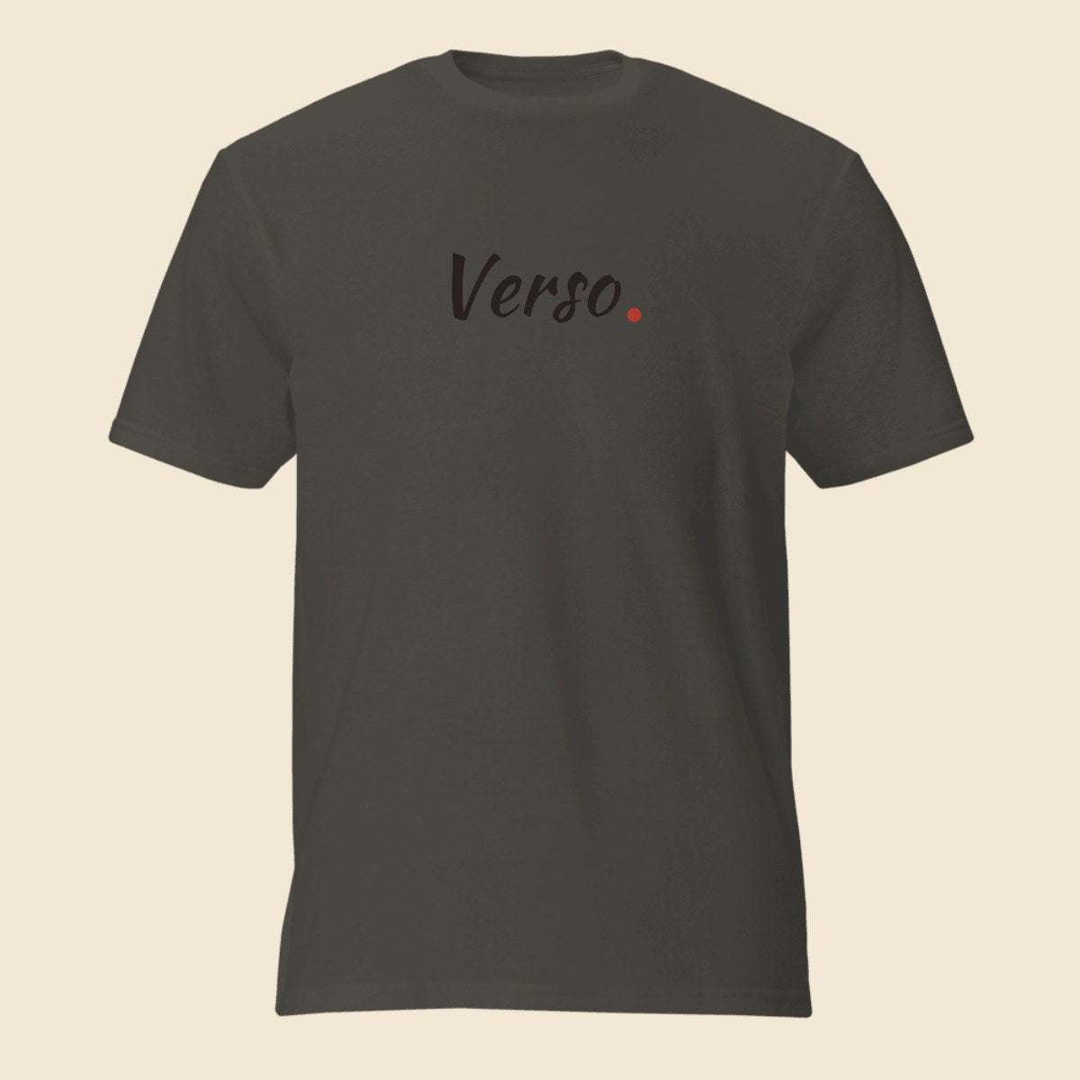 Tee Jersey Col Rond Gildan 980 personnalisable, coloris Gris chiné foncé, Verso Paris · exemple Gris chiné foncé · logo Verso