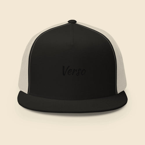 Casquette Camionneur Yupoong 6006 personnalisable, coloris Blanc, Verso Paris · exemple Blanc · logo Verso