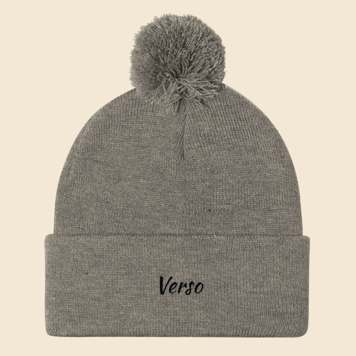 bonnet-pompon-sportsman-sp15-studio · exemple Gris chiné · logo Verso