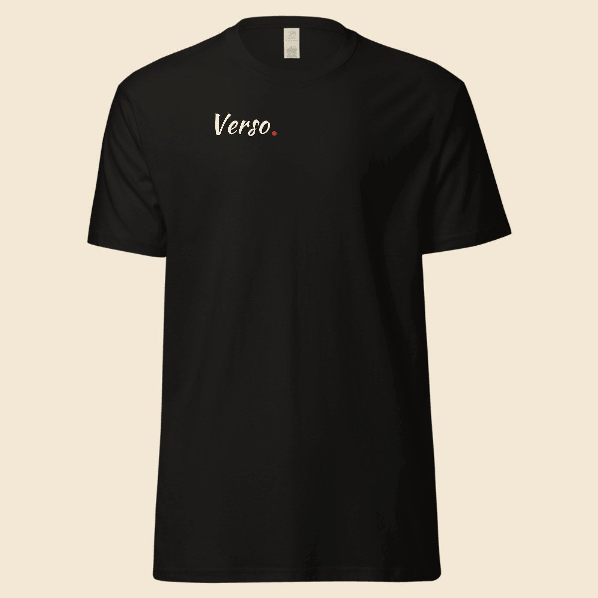 Tee Jersey Col Rond AS Colour 5001G personnalisable, coloris Noir, Verso Paris · exemple Noir · logo Verso