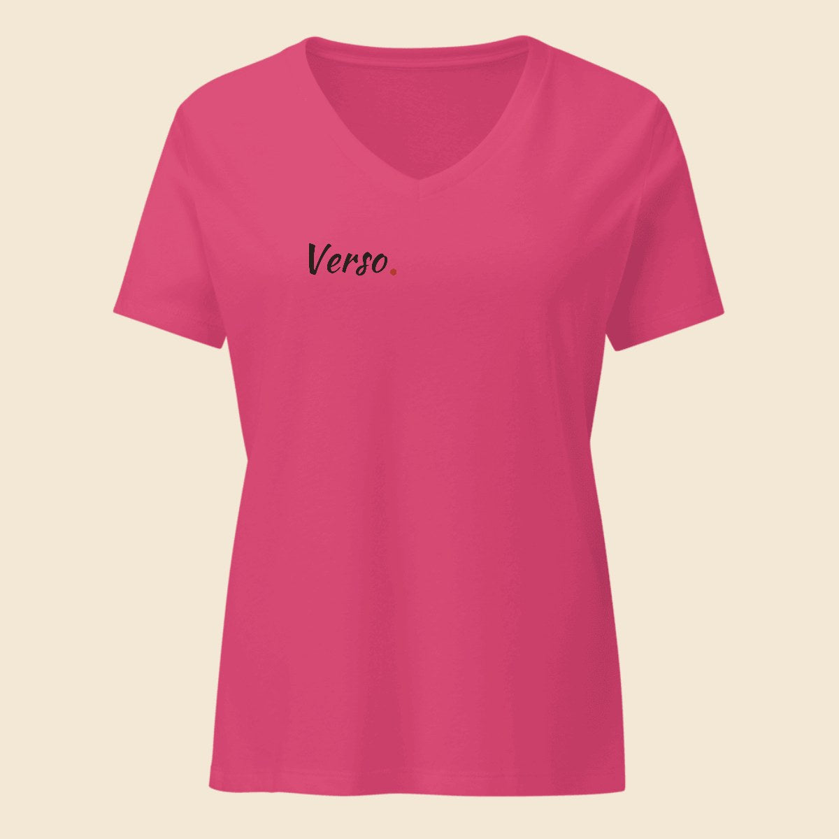 tee-jersey-col-v-bella-canvas-6405cvc-studio · exemple Berry · logo Verso