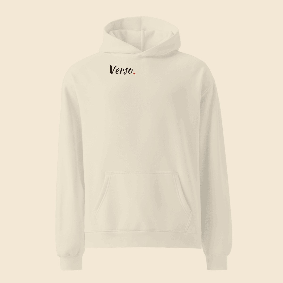 Hoodie Relax personnalisable, coloris Blanc, Verso Paris · exemple Blanc · logo Verso