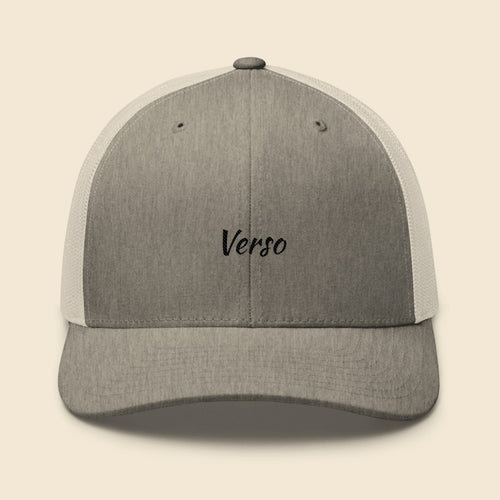 Casquette Trucker personnalisable, coloris Blanc, Verso Paris · exemple Blanc · logo Verso