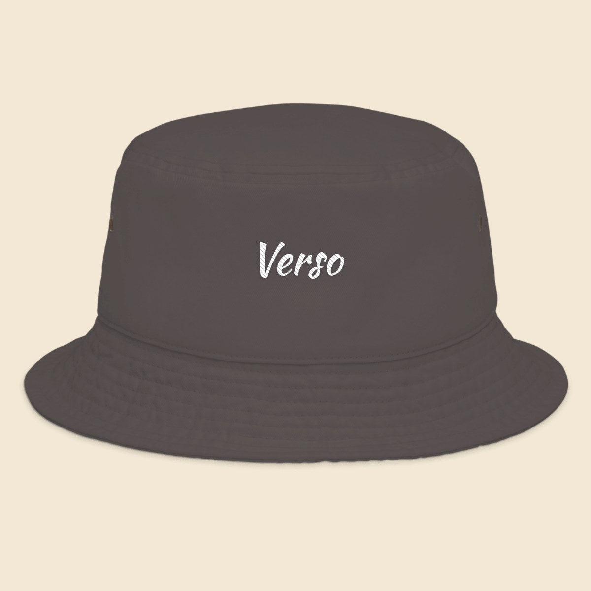 Chapeau Bob Newhattan 1500 personnalisable, coloris Anthracite, Verso Paris · exemple Anthracite · logo Verso